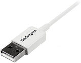 StarTech.com 3.3 ft. (1 m) USB to Micro USB Cable - USB 2.0 A to Micro B - White - Micro USB Cable (USBPAUB1MW) 3 ft / 1m White