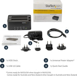 StarTech.com Dual Bay Hard Drive Duplicator And Eraser, Standalone SATA HDD/SSD Cloner/Copier, USB 3.0 To SATA Docking Station, Hard Drive Duplicator And Sanitizer Dock (SATDOCK2REU3)