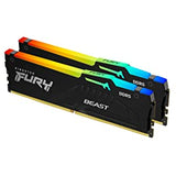 Kingston Technology Fury Beast RGB 32GB (2x16GB) 5200MT/s DDR5 CL36 Desktop Memory Kit of 2 | Infrared Sync Technology | AMD Expo | Plug N Play | KF552C36BBEAK2-32 5200MT/s 16GB (2x16GB)
