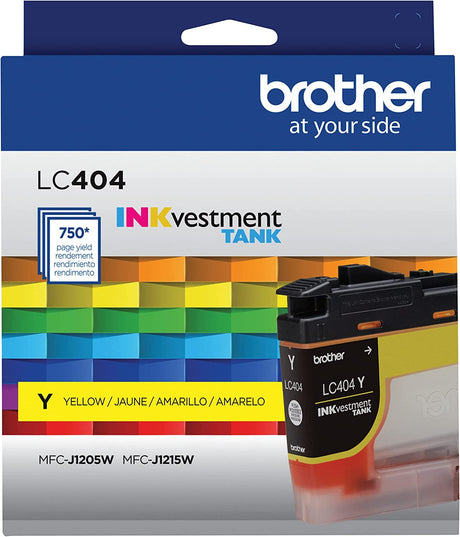 Brother Genuine LC404Y Yellow INKvestment Tank Ink Cartridge