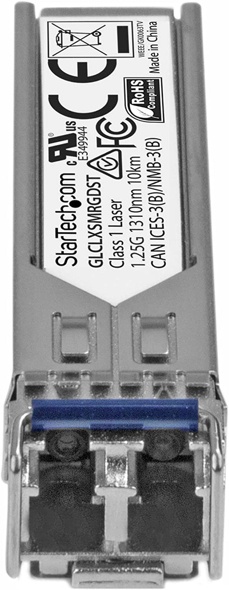 StarTech.com Cisco GLC-LX-SM-RGD Compatible SFP Module - 1000BASE-LX - 1GbE SMF Optic Transceiver - LC 10km 1310nm - DDM Cisco Firepower, ASR920, IE2000 (GLCLXSMRGDST) GLC-LX-SM-RGD Single