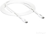 StarTech.com 20Gbps Thunderbolt 3 Cable - 6.6ft/2m - White - 4k 60Hz - Certified TB3 USB-C to USB-C Charger Cord w/ 100W Power Delivery (TBLT3MM2MW) 6ft 20Gbps | White