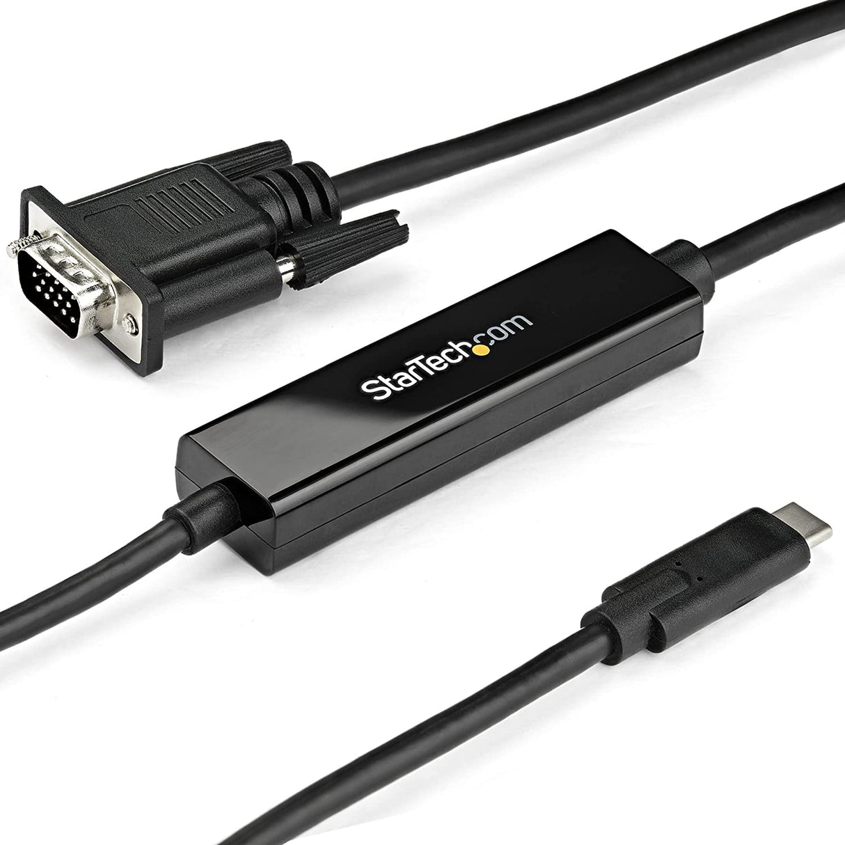 StarTech.com 3ft/1m USB C to VGA Cable - 1920x1200/1080p USB Type C to VGA Video Active Adapter Cable - Thunderbolt 3 Compatible - Laptop to VGA Monitor/Projector - DP Alt Mode HBR2 (CDP2VGAMM1MB) 3.3 feet