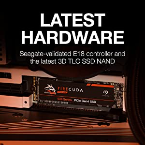 Seagate FireCuda 530 4TB Solid State Drive - M.2 PCIe Gen4 ×4 NVMe 1.4, speeds up to 7300 MB/s, Compatible PS5 Internal SSD, 3D TLC NAND, 1275 TBW, 1.8M MTBF, 3yr Rescue Services (ZP4000GM3A013) 4TB 530 NVMe - Gen 4