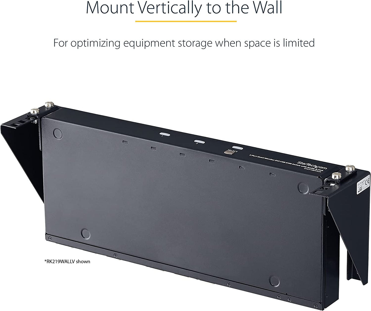 StarTech.com 3U Wall Mount Patch Panel Bracket - 19 in - Steel Vertical Patch Panel Mounting Rack for Networking Equipment (RK319WALLV) 3U Bracket