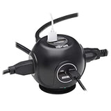 Tripp Lite Safe-IT Conference Room Surge Protector, 3-Outlets &amp; 4 USB Ports, 8 Foot / 2.4M Cord, 10,000 Insurance &amp; Limited Life Manufacturer's Warranty (TLP38UAM) Sphere 3-Outlets + 4 USB