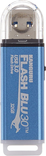 Kanguru solutions Flashblu30 with Physical Write Protect Switch SuperSpeed USB3.0 Flash Drive