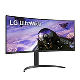 LG UltraWide QHD 34-Inch Computer Monitor 34WP65C-B, VA with HDR 10 Compatibility and AMD FreeSync Premium, Black Tilt/Height Adjustable Stand