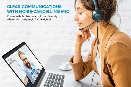 Creative HS-720 V2 USB Digital Audio On-Ear Headset with Noise-Cancelling Condenser Boom Mic, Inline Mic Mute/Calls/Volume Control and Mic-Monitoring Feature, Simple Plug-and-Play for Video Calls