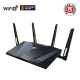 ASUS RT-AX88U PRO AX6000 Dual Band WiFi 6 Router, Dual 2.5G Port, WPA3, Parental Control, Adaptive QoS, Port Forwarding, WAN Aggregation, Lifetime Internet Security and AiMesh Support