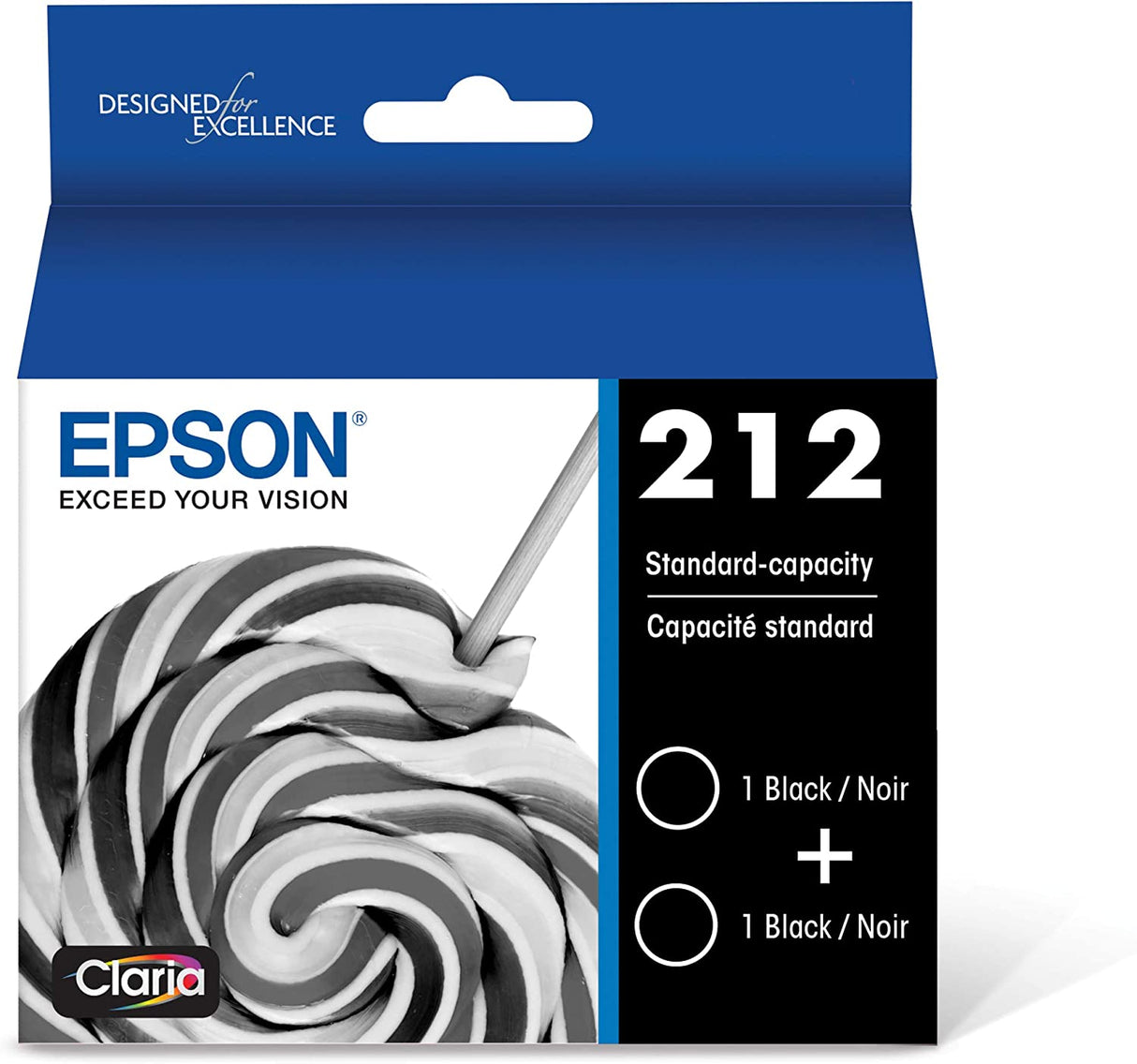 EPSON T212 Claria -Ink Standard Capacity Black Dual -Cartridge Pack (T212120-D2) for Select Epson Expression and Workforce Printers &amp; T212 Claria -Ink Standard Capacity Magenta -Cartridge (T212320-S) Claria-Ink Black Dual + Claria-Ink Magenta