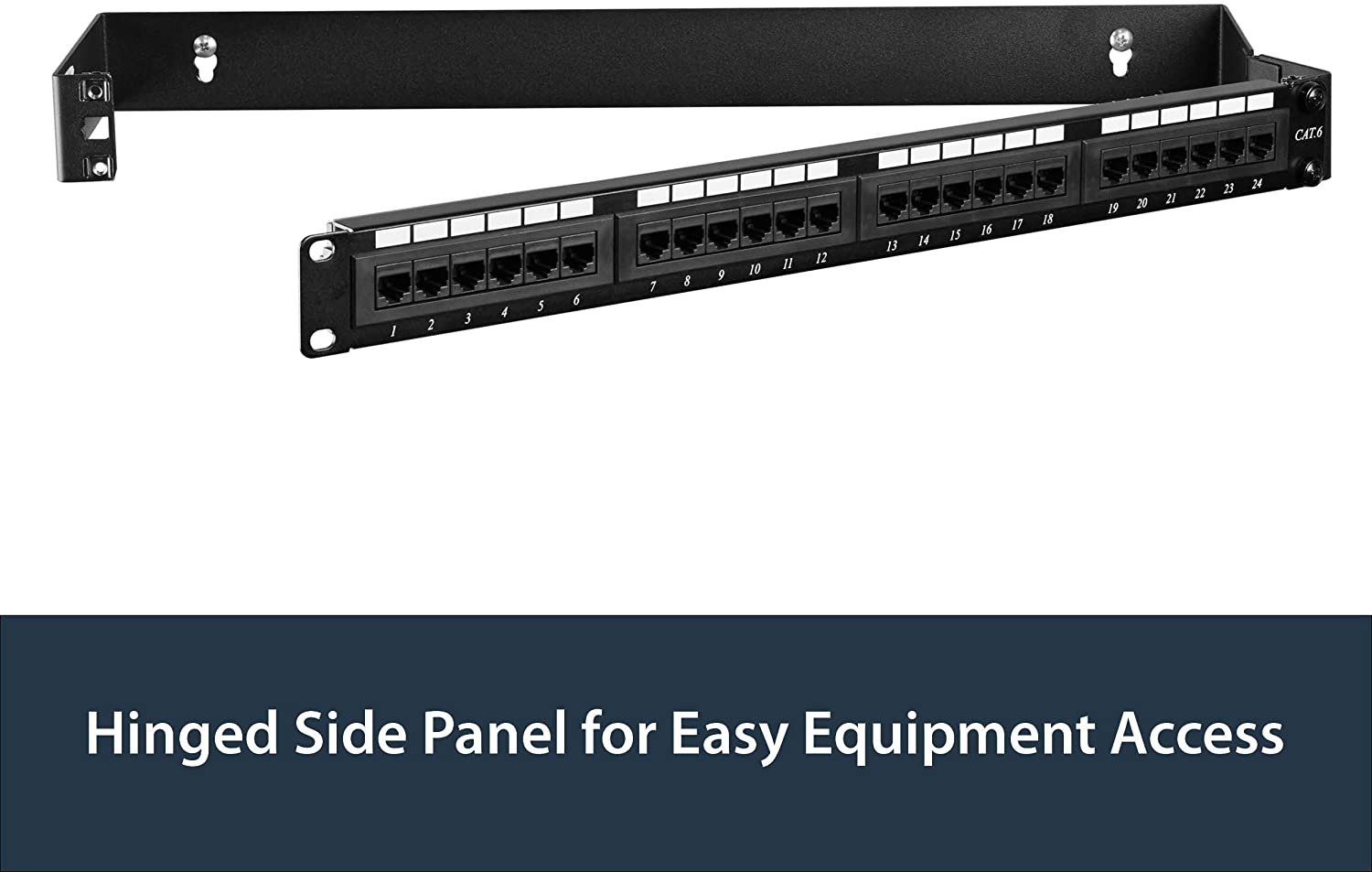 StarTech.com 1U Hinged Wall Mount Patch Panel Bracket - 4 inch Deep ...