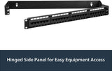 StarTech.com 1U Hinged Wall Mount Patch Panel Bracket - 4 inch Deep - 19" Patch Panel Swing Rack for Shallow Network Equipment- 17lbs (WALLMOUNTH1)