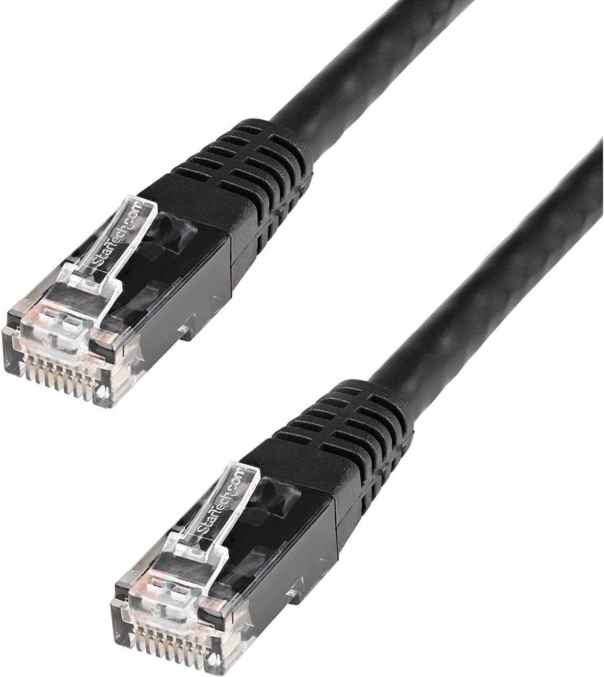 StarTech.com 7ft CAT6 Ethernet Cable - Black CAT 6 Gigabit Ethernet Wire -650MHz 100W PoE++ RJ45 UTP Molded Category 6 Network/Patch Cord w/Strain Relief/Fluke Tested UL/TIA Certified (C6PATCH7BK) Black 7 ft / 2.1 m 1 Pack