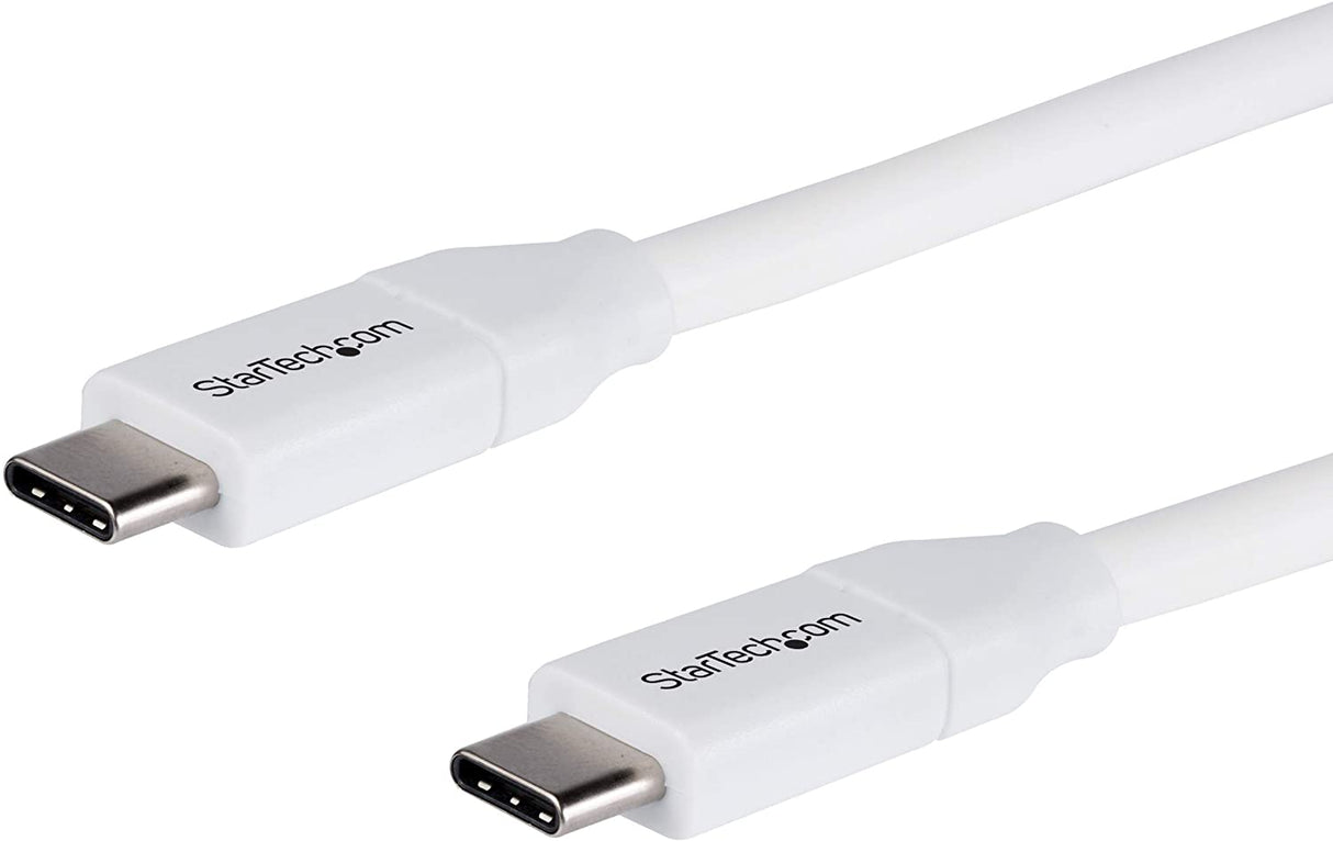 StarTech.com USB C to USB C Cable - 13 ft / 4m - 5A PD - M/M - White - USB 2.0 - USB-IF Certified - USB Type C Cable - USB C Charging Cable White 13 ft/ 4 m