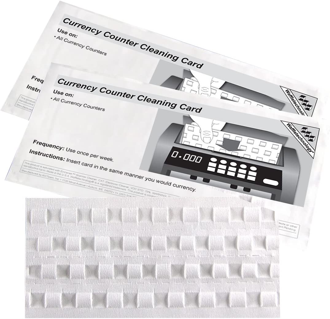 Royal Sovereign Currency Counter Cleaning Cards With Waffle Technology, 15 Cards Per Box (RBC-CLN)