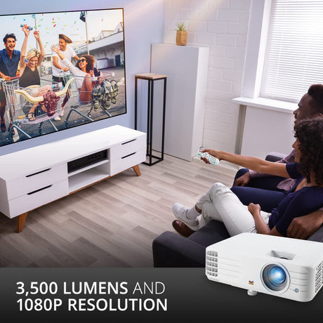 ViewSonic PX701HDH 1080p Projector, 3500 Lumens, Supercolor, Vertical Lens Shift, Dual HDMI, 10w Speaker, Enjoy Sports and Netflix Streaming with Dongle Full HD
