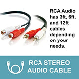 C2g/ cables to go C2G 40467 Value Series RCA Stereo Audio Cable, Black (50 Feet, 15.24 Meters) RCA Audio 50 Feet Black
