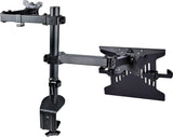 StarTech.com Monitor Arm with VESA Laptop Tray, For a Laptop (4.5kg/9.9lb) and a Single Display up to 32" (8kg/17.6lb), Black, Adjustable Laptop Arm Mount, C-clamp/Grommet Mount (A2-LAPTOP-DESK-MOUNT) Black Dual Joint Arm - Monitor &amp; Laptop
