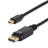StarTech.com 6ft Mini DisplayPort to DisplayPort 1.2 Cable - 10 Pack - 4Kx2K UHD Mini DisplayPort to DisplayPort Adapter - Mini DP to DP Cable for Monitor - mDP to DP Converter Cord (MDP2DPMM610PK) 6 ft / 2 m Black 10 Pack