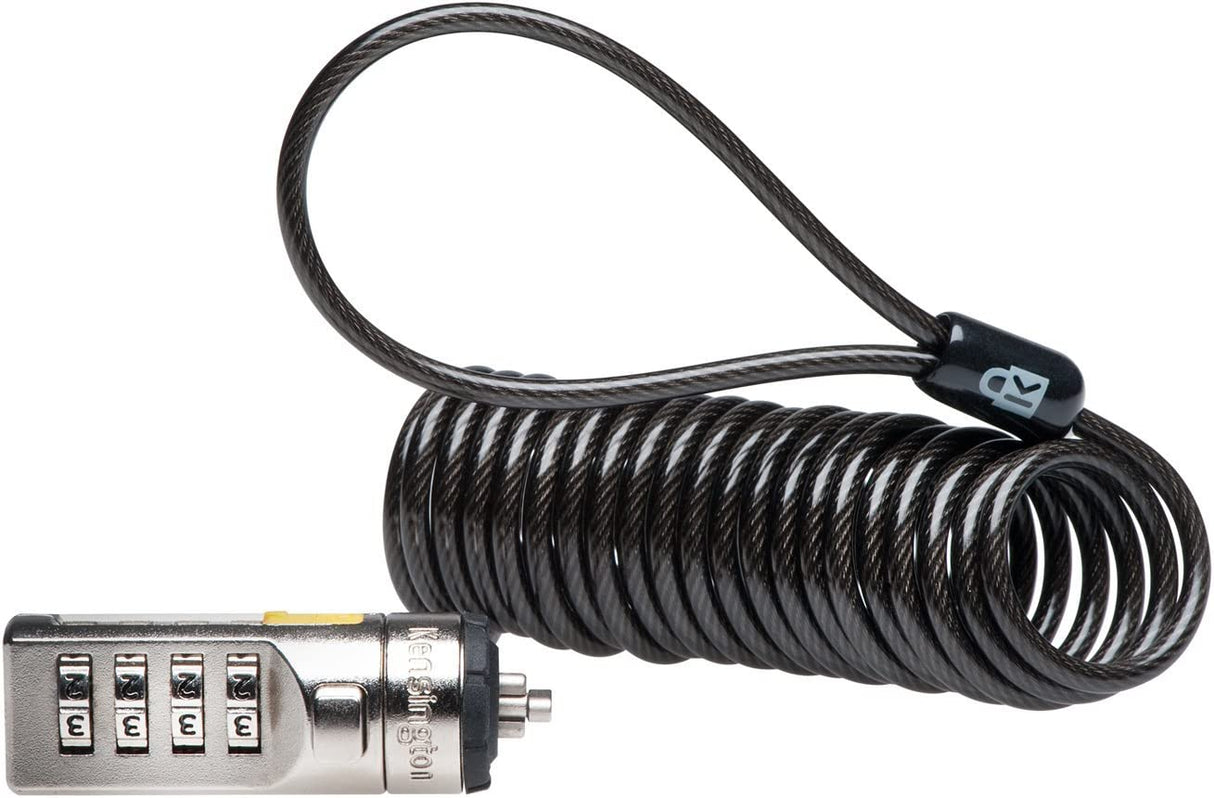 Kensington Portable Combination Cable Lock for Laptops and Other Devices - Black (K64670AM)