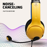 PDP Gaming LVL40 Stereo Headset with Mic for Nintendo Switch - PC, iPad, Mac, Laptop Compatible - Noise Cancelling Microphone, Lightweight, Soft Comfort On Ear Headphones, 3.5mm jack - Yellow &amp; Blue Yellow/Blue Headset