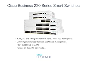 Cisco Business CBS220-48T-4G Smart Switch | 48 Port GE | 4x1G SFP | 3-Year Limited Hardware Warranty (CBS220-48T-4G-NA) 48-port GE / 4 x GE uplinks Switch