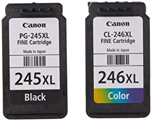 Canon PG-245XL/CL-246XL Ink Cartridges, Black and Colour, 2 Pack Tri-Colour/Black 2 pack, XL Ink