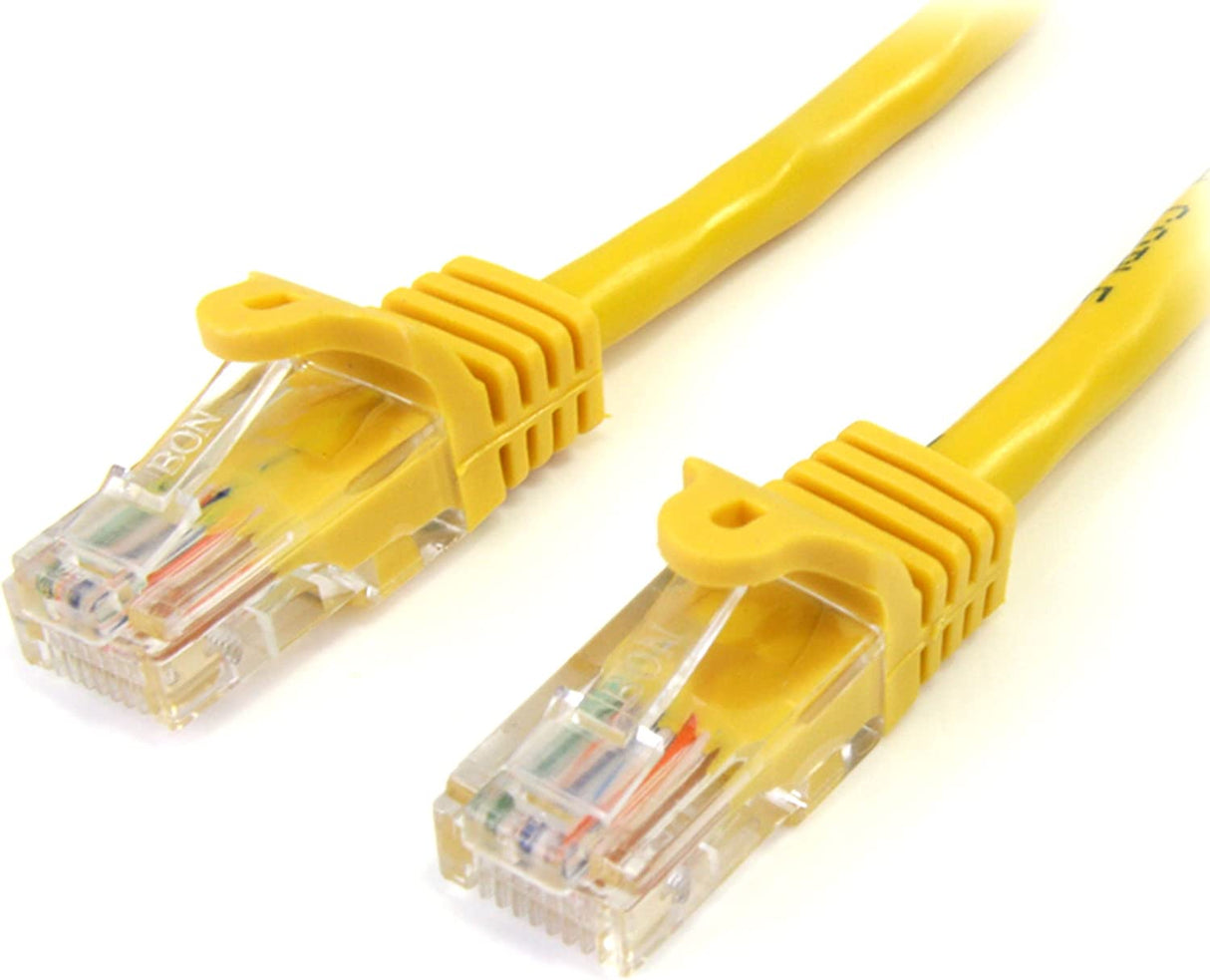StarTech.com Cat5e Ethernet Cable - 25 ft - Yellow- Patch Cable - Snagless Cat5e Cable - Long Network Cable - Ethernet Cord - Cat 5e Cable - 25ft (45PATCH25YL) 25 ft / 7.5m Yellow