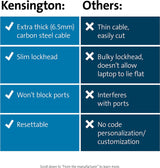 Kensington Slim Combination Ultra Cable Lock for Standard Slot (K60628WW)