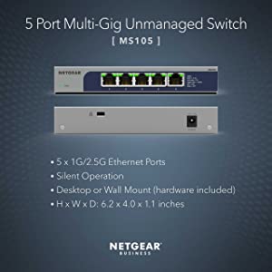 Netgear 5-Port Multi-Gigabit [2.5G] Ethernet Unmanaged