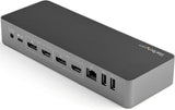 StarTech.com USB-C &amp; USB-A Dock - Hybrid Universal Laptop Docking Station with 100W Power Delivery - Dual Monitor 4K 60Hz HDMI &amp; DisplayPort - 4X USB 3.1 Gen 1 Hub, GbE - Windows &amp; Mac (DK30C2DPEP)