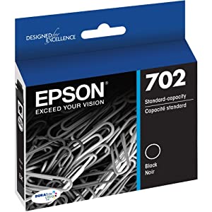 EPSON T702 DURABrite Ultra -Ink Standard Capacity Black -Cartridge (T702120-S) for select Epson WorkForce Pro Printers