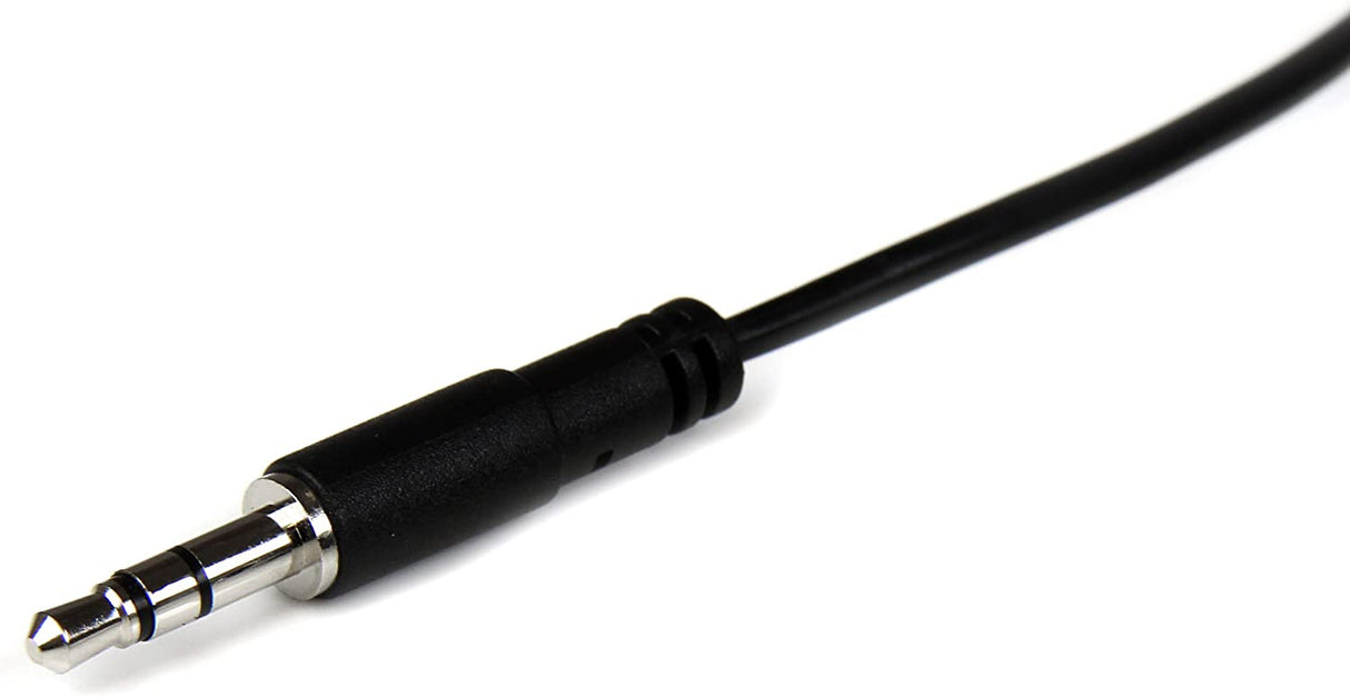 StarTech.com 1m Slim 3.5mm Stereo Extension Audio Cable - M/F - Mini Stereo Extension - 3.5mm Extension - Headphone Ext Cord (MU1MMFS), Black 3 ft / 1m Slim