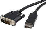 StarTech.com 10ft (3m) DisplayPort to DVI Cable - DisplayPort to DVI Adapter Cable 1080p Video - DisplayPort to DVI-D Cable Single Link - DP to DVI Monitor Cable - DP 1.2 to DVI Converter (DP2DVIMM10) 3m (10ft) Standard Packaging