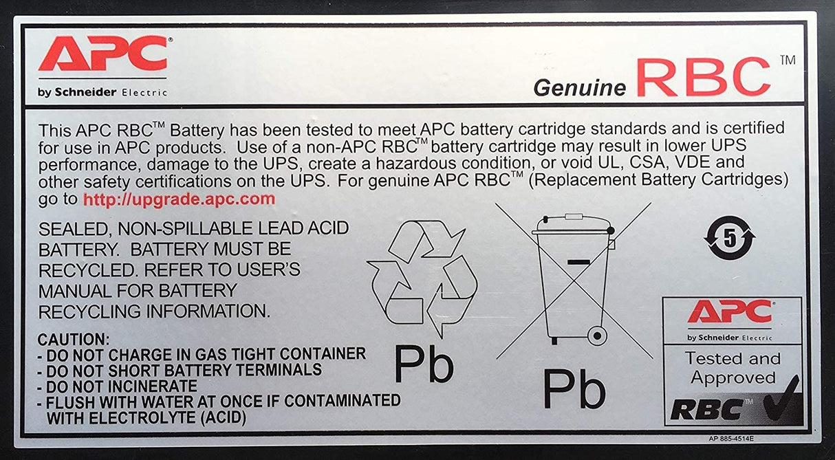 APC UPS Battery Replacement, RBC24, for APC Smart-UPS Models SMT1500RM2US, SMT1500R2-NMC, SU1400RM2U, SU1400RMNET, SUA1500RM2U and select others Black RBC24 Battery Replacement