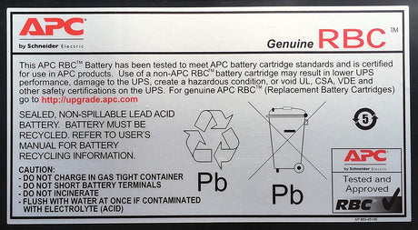 APC UPS Battery Replacement, APCRBC110, for APC UPS Models BE550G, BE550MC, BN600MC and select others APCRBC110 UPS