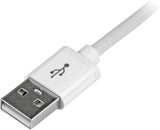 StarTech.com 2m (6ft) Long White Apple 8-pin Lightning Connector to USB Cable for iPhone / iPod / iPad - Charge and Sync Cable (USBLT2MW) 6ft White