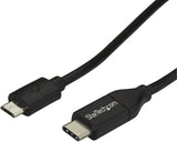 StarTech.com USB C to Micro USB Cable - 3 ft / 1m - USB 2.0 Cable - Micro USB Cord - Micro B USB C Cable - USB 2.0 Type C (USB2CUB1M),Black 3 ft/ 1 m