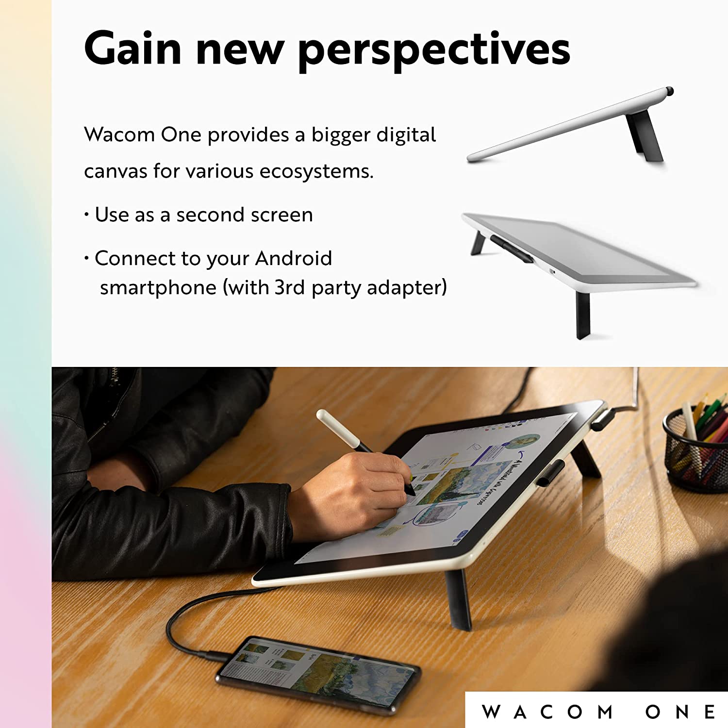Wacom One HD Creative Pen Display, Drawing Tablet With Screen