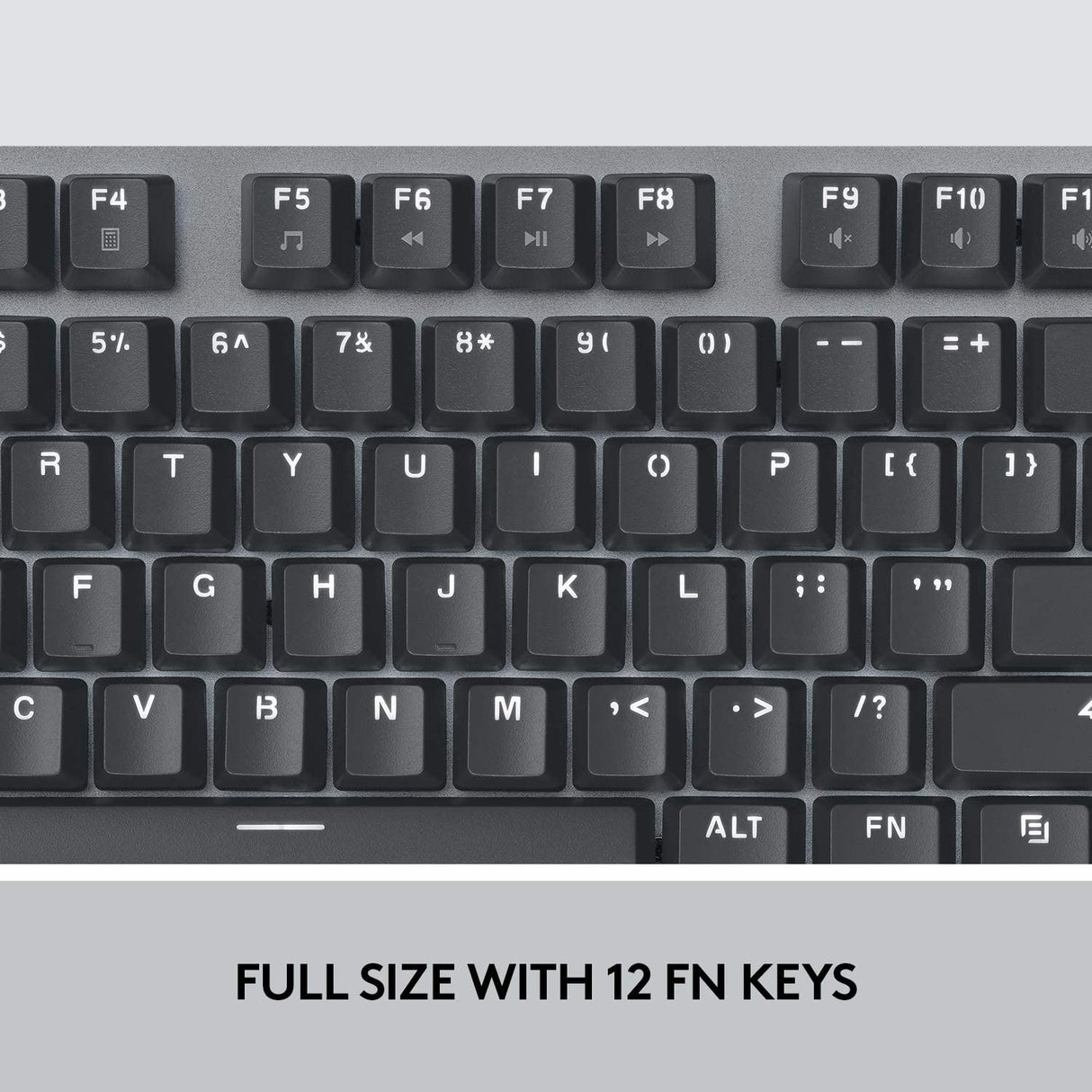 Logitech K845 Mechanical Illuminated Keyboard, Mechanical Switches, Strong Adjustable Tilt Legs, Full Size, Aluminum Top Case, 104 Keys, USB Corded, Windows (TTC Red Switches) TTC Red TTC Keyboard