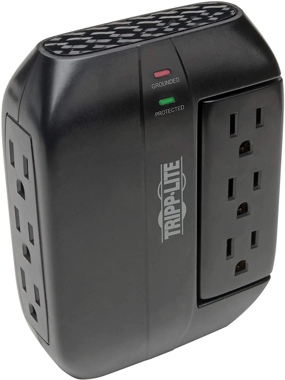 Tripp Lite SWIVEL6 6 Outlet Surge Protector Power Strip, 3 Rotatable Outlets, Black, Lifetime Limited Warranty &amp; Dollar 20,000 Insurance 6 Rotatable Outlet Direct Plug-in Outlet