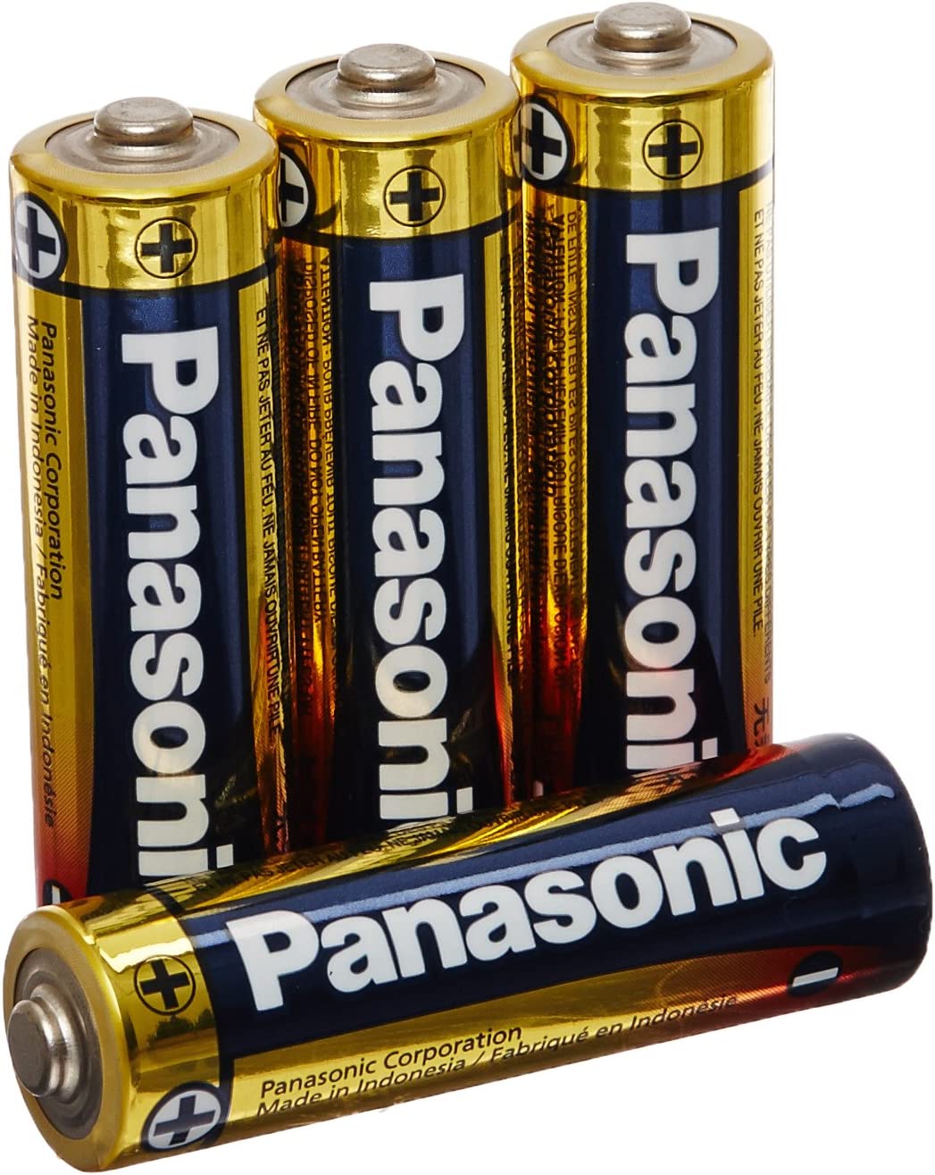 Panasonic AM-3PA/4B Alkalineplus AA Batteries, 4 Pack (Black)