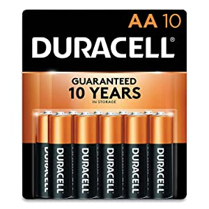Duracell Power Boost CopperTop Alkaline AA Batteries, 10/Pack