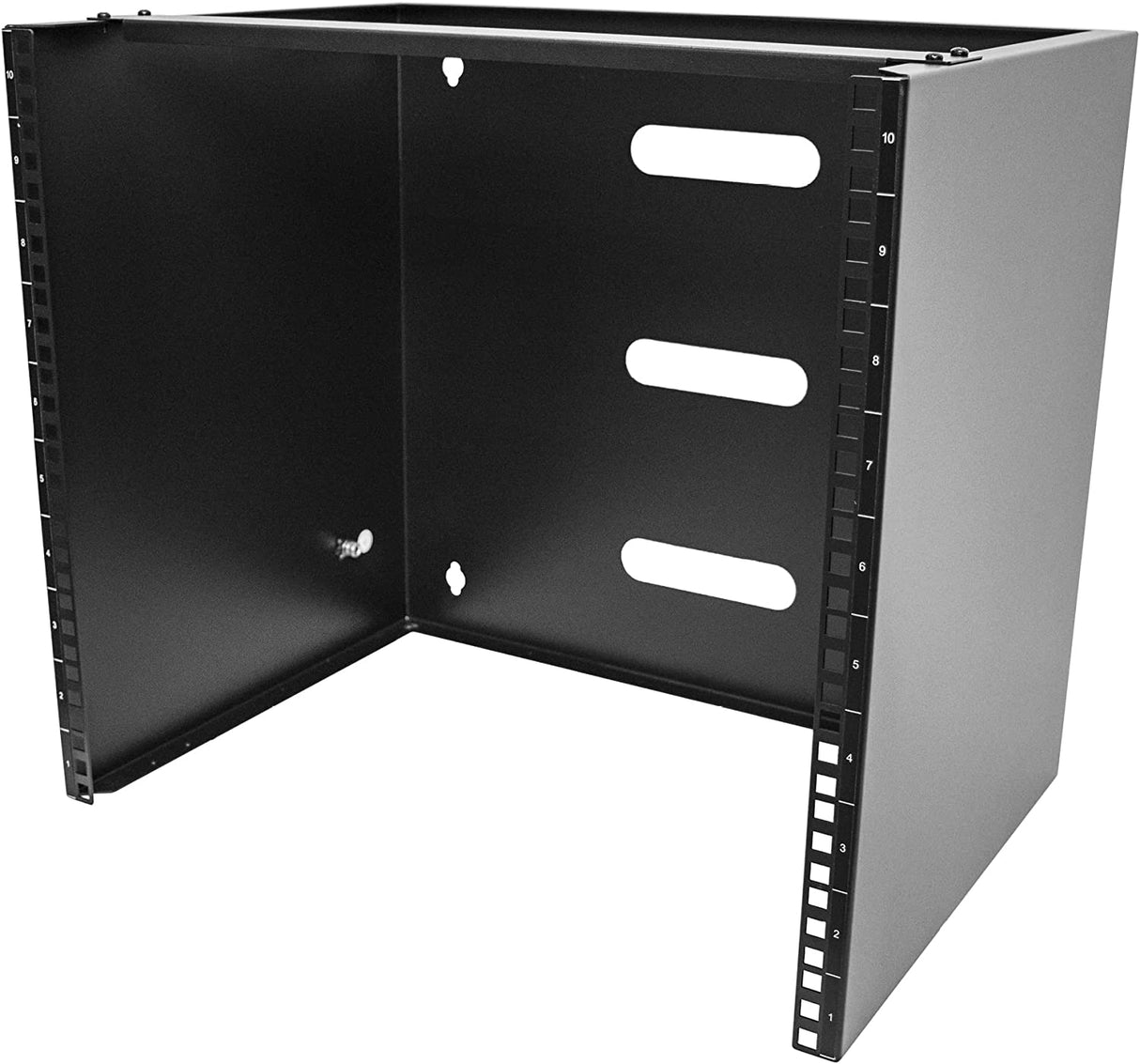 StarTech.com 10U Wall Mount Network Rack, 14 in Deep (Low Profile), 19" Patch Panel Bracket for Shallow Server, IT Equipment, Network Switches, 77lbs/35kg Weight Capacity, Black (RACK-10U-14-BRACKET) 10U Panel Bracket