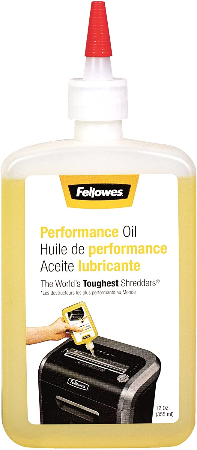 Fellowes Powershred Performance Shredder Oil, 12 oz. Extended Nozzle Bottle (35250) Single