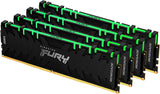 Kingston FURY Renegade RGB 128GB (4x32GB) 3200MHz DDR4 CL16 Desktop Memory Kit of 4 KF432C16RBAK4/128 3200MHz 128GB (4x32GB) RGB