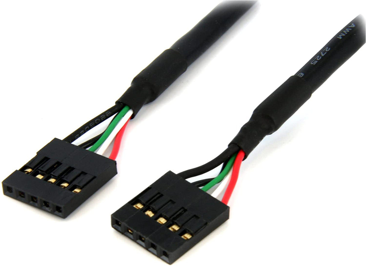 StarTech.com 5 Pin USB 2.0 Header - 12 in USB IDC Motherboard Header Cable - F/F (USBINT5PIN12)