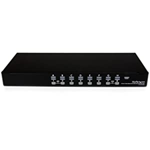 StarTech.com 16 Port Rackmount USB KVM Switch Kit with OSD and Cables - 1U (SV1631DUSBUK) USB | Cables Included