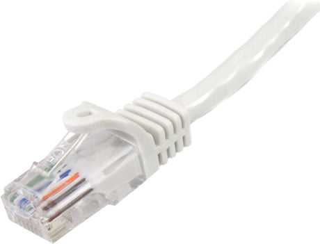 StarTech.com Cat5e Ethernet Cable - 7 ft - White- Patch Cable - Snagless Cat5e Cable - Short Network Cable - Ethernet Cord - Cat 5e Cable - 7ft 7 ft / 2.1m White